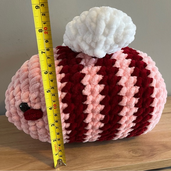 Crochet Bee Plushie Magenta and Pink One Size Soft Yarn Collectible Gifts Baby - Picture 8 of 8